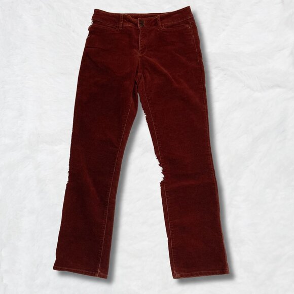 WIND RIVER Dark red straight leg corduroy pants ~ Whimsigoth MEDIUM LARGE 32W - Picture 3 of 10